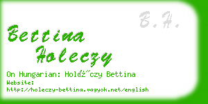 bettina holeczy business card
